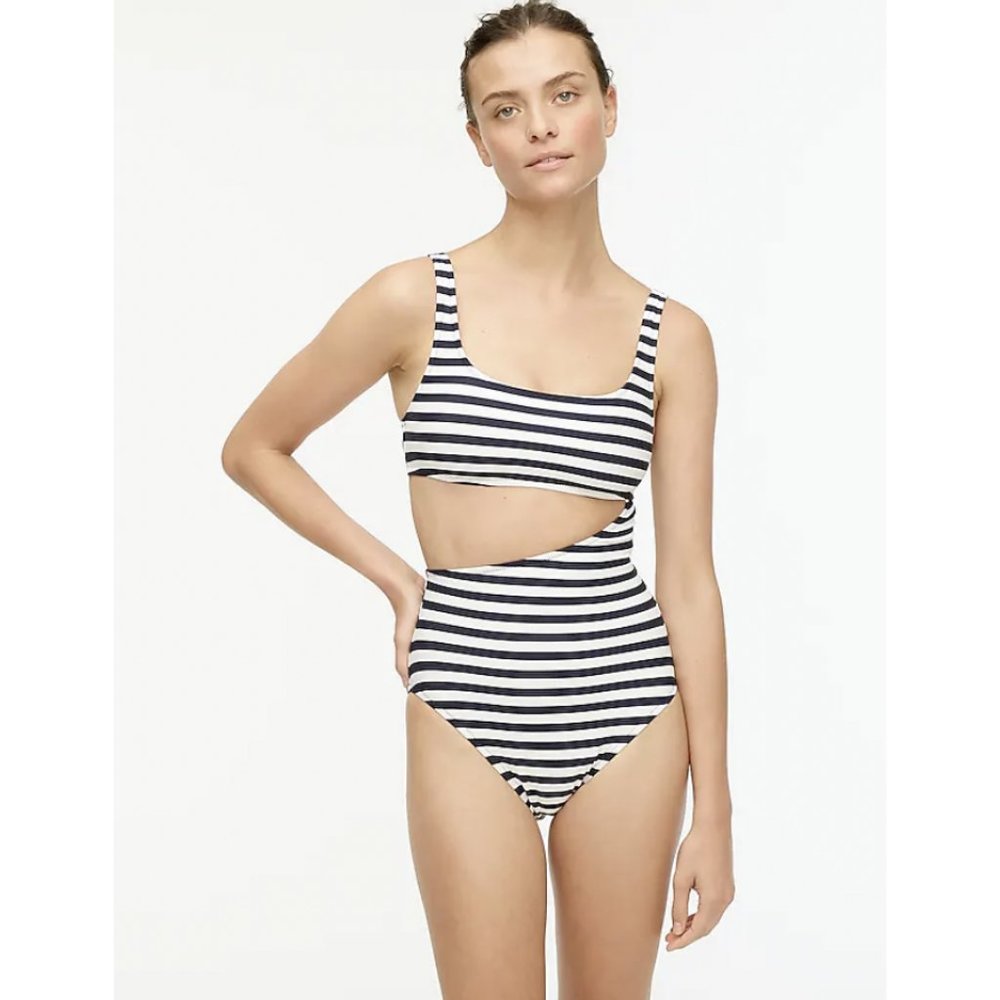 J. Crew Cutout One-Piece Swimsuit  Sz 14 NWT